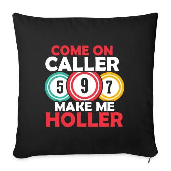 Bingo Caller Bingo Player Gambling Lottery - Sofa pillow with filling 45cm x 45cm - black - Front