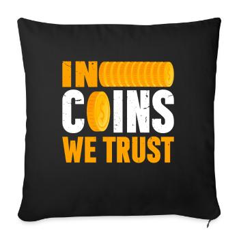 Collectionneurs de pièces de monnaie Numismatique Collectionner des pièces de monnaie - Coussin et housse de 45 x 45 cm - noir - Devant
