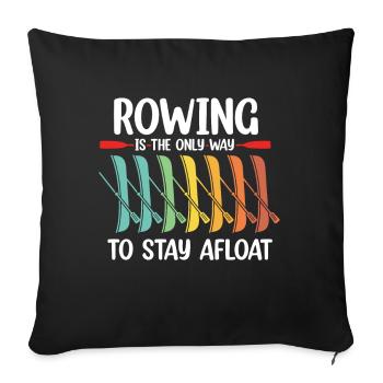 Rowboot Der Crew Boot Rowboot Rower Rowes Rower - Sofakissen mit Füllung 45 x 45 cm - Schwarz - Vorne