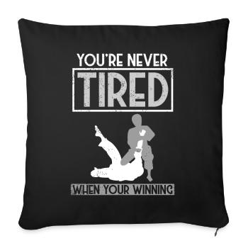 Brazilian Jiu Jitsu BJJ MMA Grappling - Sofa pillow with filling 45cm x 45cm - black - Front