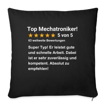 Top Mechatroniker - Sofakissen mit Füllung 45 x 45 cm - Schwarz - Vorne