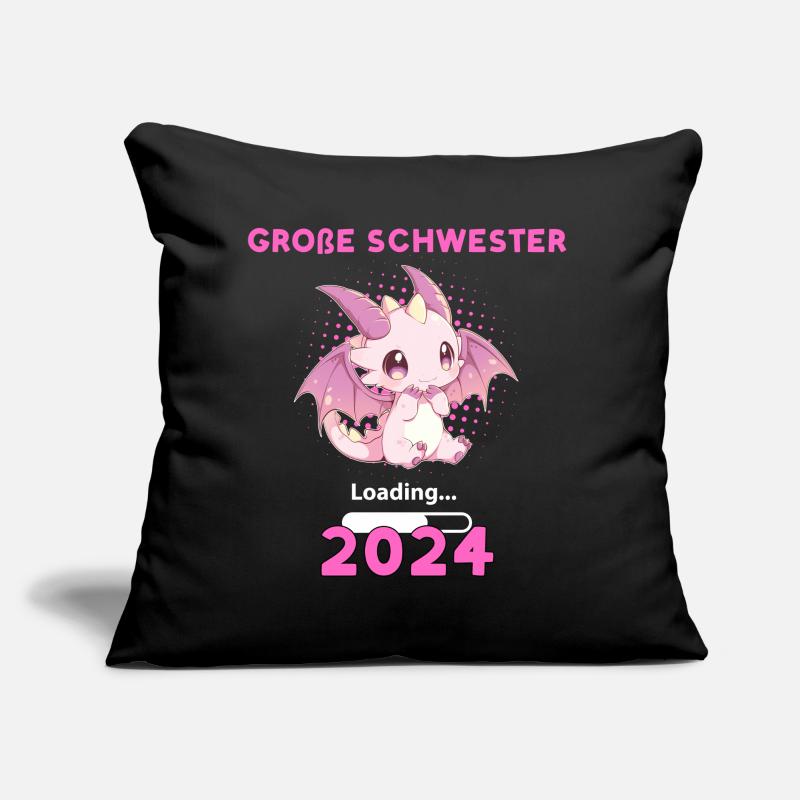 Große Schwester 2024 Loading Sofakissen mit Füllung 45 x 45 cm