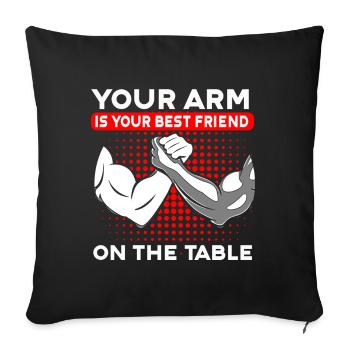Arm Wrestling Armwrestling Arm Wrestler - Sofa pillow with filling 45cm x 45cm - black - Front