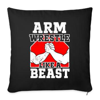 Bras de fer Bras de fer Bras de fer - Coussin et housse de 45 x 45 cm - noir - Devant