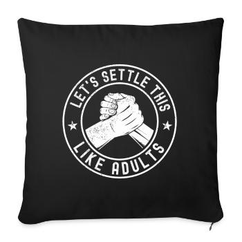 Bras de fer Bras de fer Bras de fer - Coussin et housse de 45 x 45 cm - noir - Devant