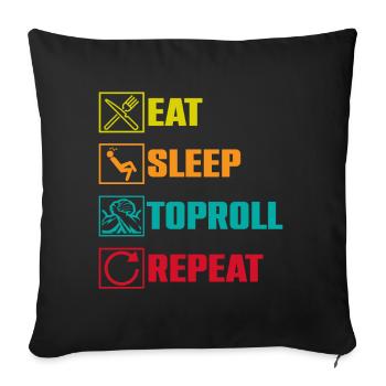 Bras de fer Bras de fer Bras de fer - Coussin et housse de 45 x 45 cm - noir - Devant