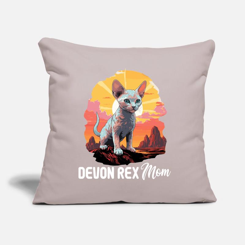 Chaton Devon Rex Chat Devon Rex Coussin et housse de 45 x 45 cm