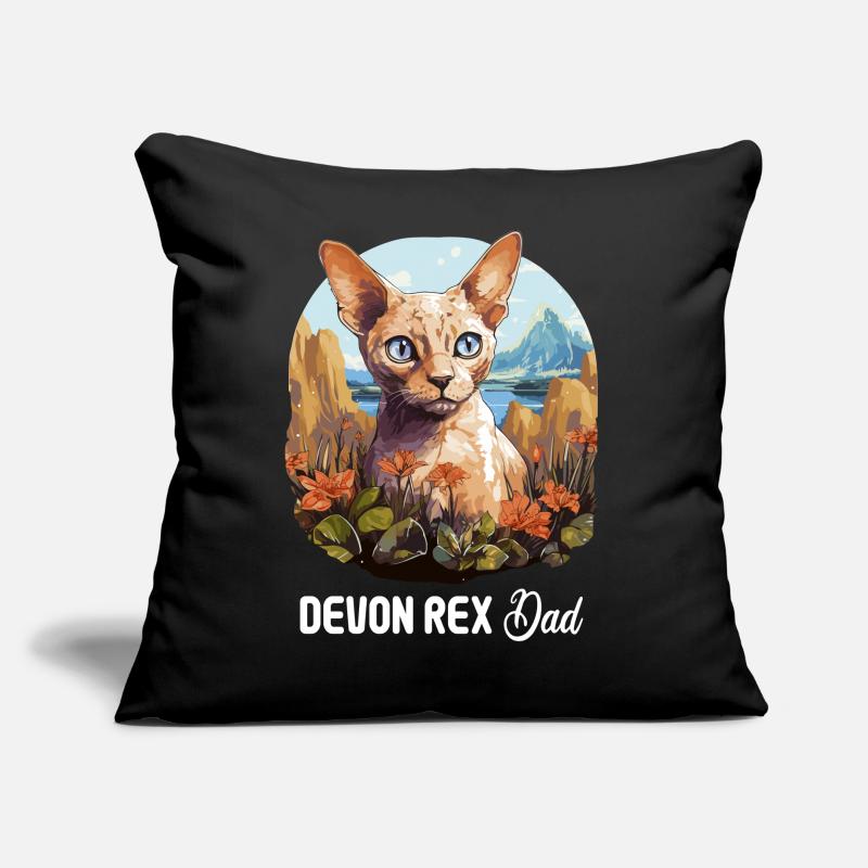Devon Rex Kitten Devon Rex Cat Sofa pillow with filling 45cm x 45cm