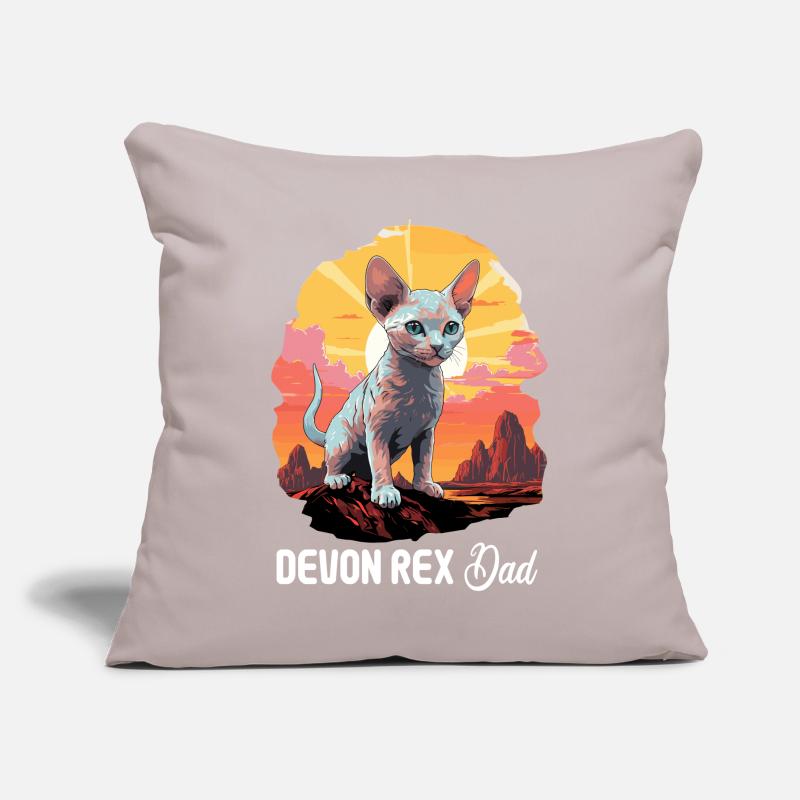 Devon Rex Kitten Devon Rex Cat Sofa pillow with filling 45cm x 45cm
