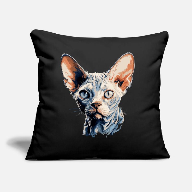 Chaton Devon Rex Chat Devon Rex Coussin et housse de 45 x 45 cm