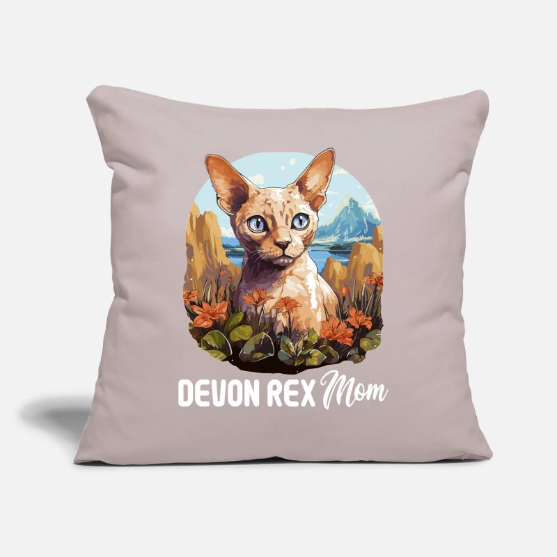 Devon Rex Kätzchen Devon Rex Katze Sofakissen mit Füllung 45 x 45 cm