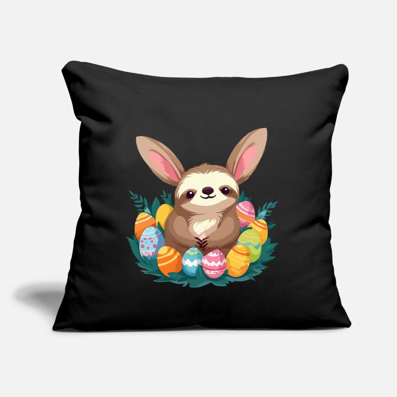 Funny Sloth Easter Bunny Iconic Easter Sofa pillow with filling 45cm x 45cm