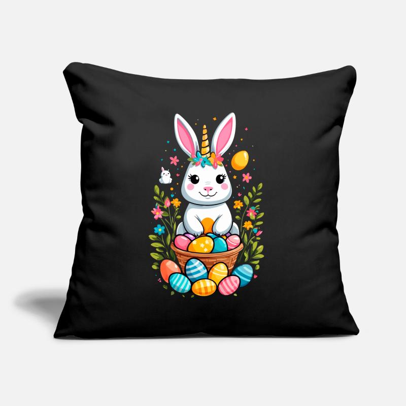 Funny Unicorn Easter Bunny Cute Easter Unicorn Sofa pillow with filling 45cm x 45cm