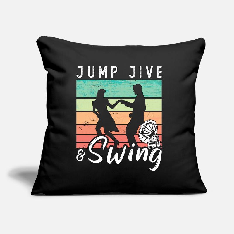 Swing Dance Jump Jive & Retro Dancing Swing Dancer Coussin et housse de 45 x 45 cm