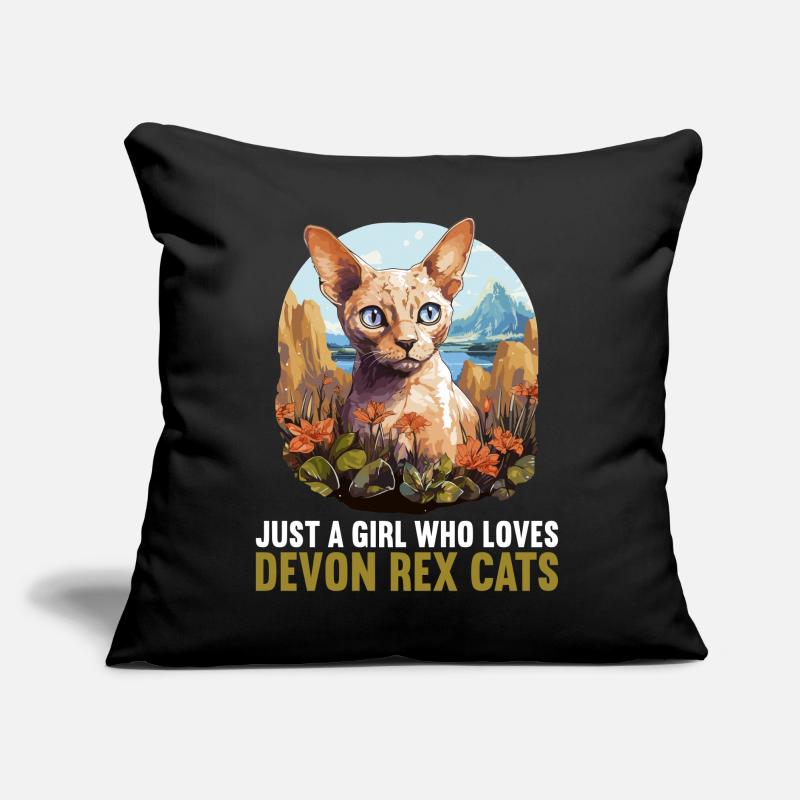 Chaton Devon Rex Chat Devon Rex Coussin et housse de 45 x 45 cm