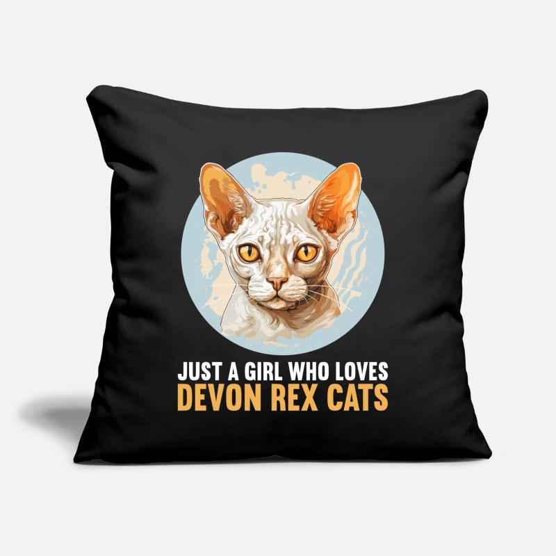 Chaton Devon Rex Chat Devon Rex Coussin et housse de 45 x 45 cm