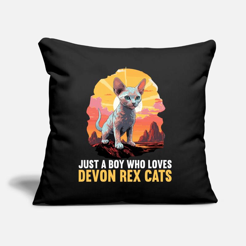 Chaton Devon Rex Chat Devon Rex Coussin et housse de 45 x 45 cm