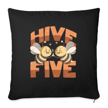 Hive Five - Sofa pillow with filling 45cm x 45cm - black - Front