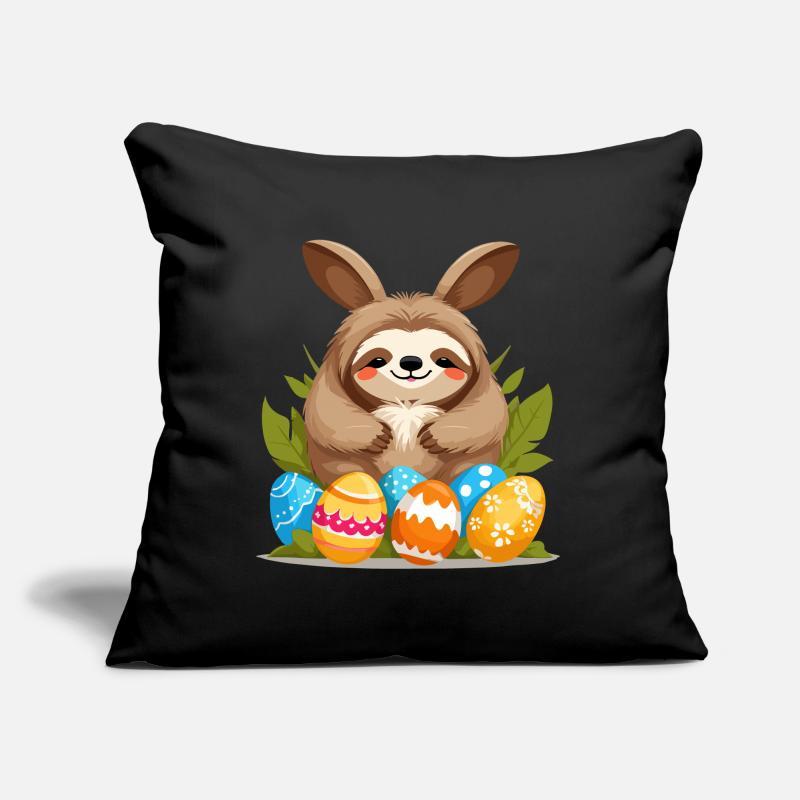Funny Sloth Easter Bunny Iconic Easter Sofa pillow with filling 45cm x 45cm