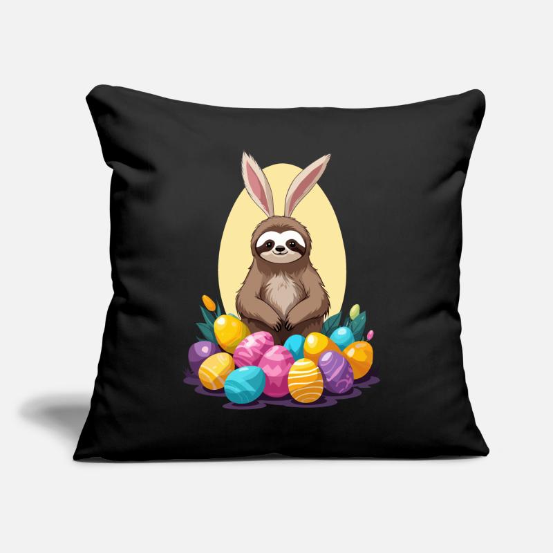 Funny Sloth Easter Bunny Iconic Easter Sofa pillow with filling 45cm x 45cm