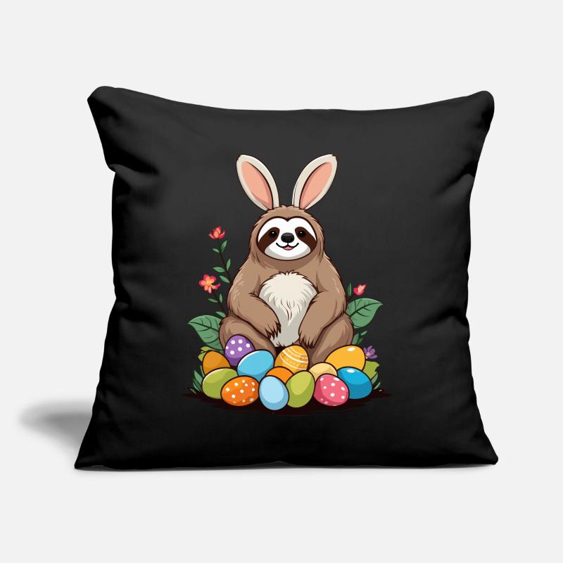 Funny Sloth Easter Bunny Iconic Easter Sofa pillow with filling 45cm x 45cm