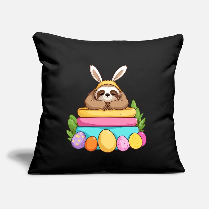 Funny Sloth Easter Bunny Iconic Easter Sofa pillow with filling 45cm x 45cm