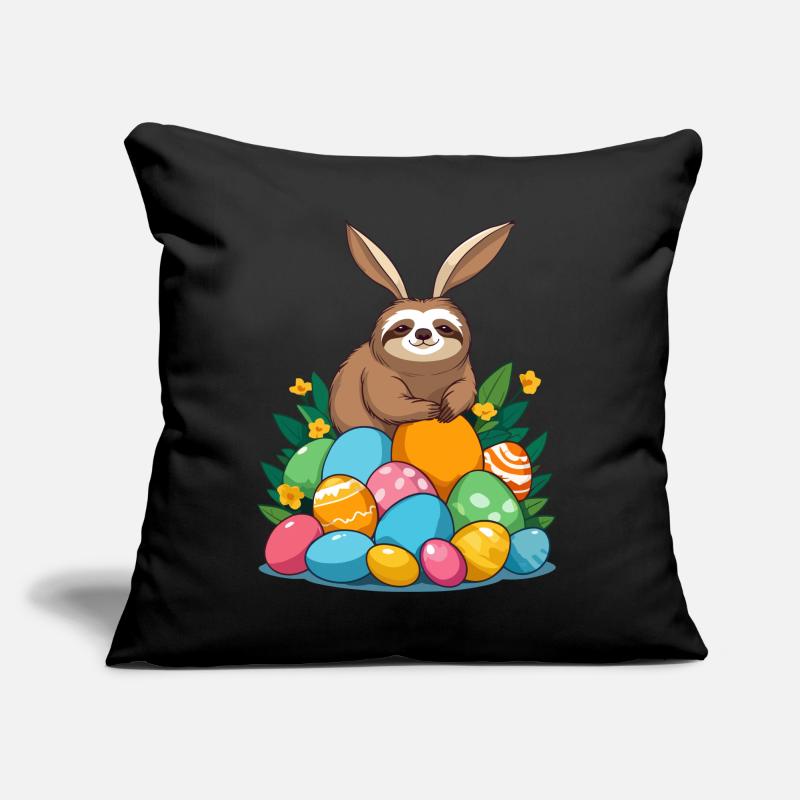 Funny Sloth Easter Bunny Iconic Easter Sofa pillow with filling 45cm x 45cm