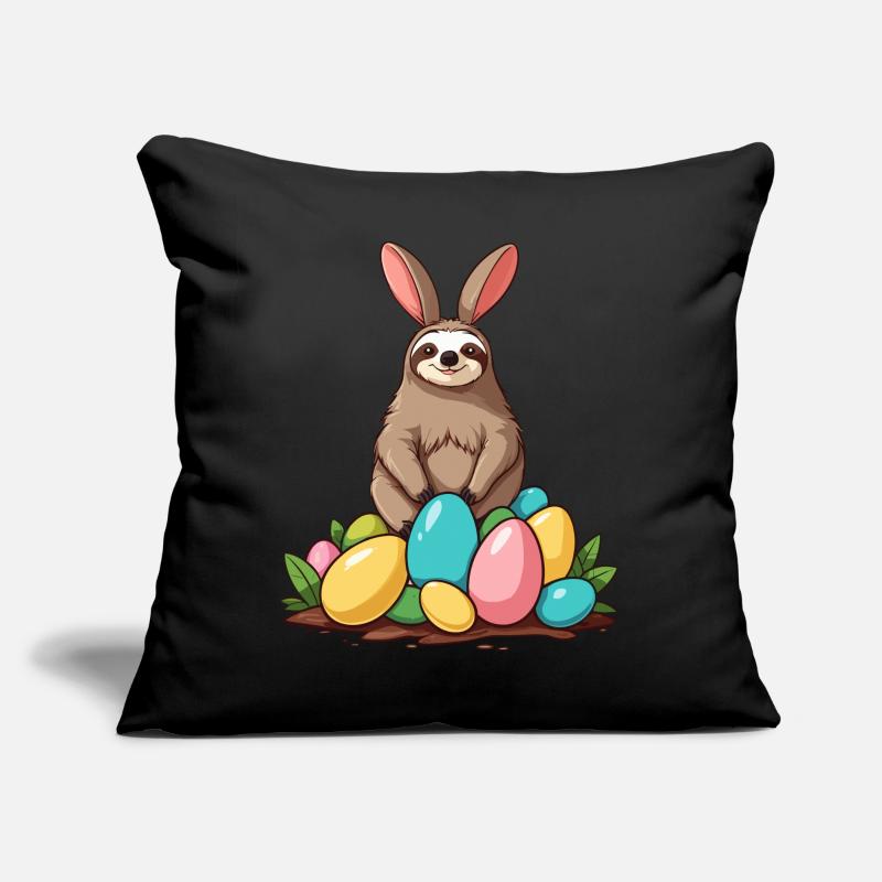 Funny Sloth Easter Bunny Cute Iconic Sofa pillow with filling 45cm x 45cm