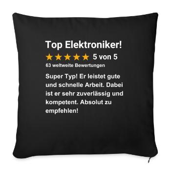 Top Elektroniker - Sofakissen mit Füllung 45 x 45 cm - Schwarz - Vorne