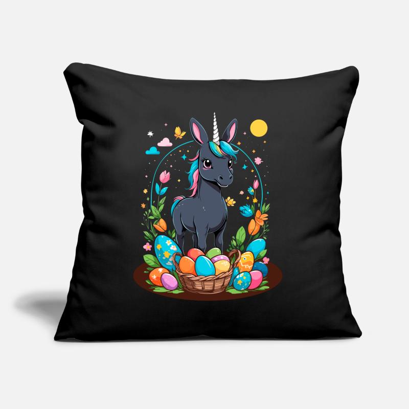 Funny Unicorn Easter Bunny Cute Easter Unicorn Sofa pillow with filling 45cm x 45cm