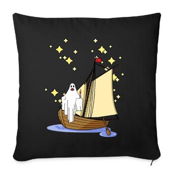 Fantômes, Marin, Hanter, Fantôme, Horreur, Halloween - Coussin et housse de 45 x 45 cm - noir - Devant