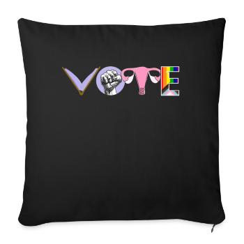 Voting Books Faustier Ovaries Lgtbq - Sofa pillow with filling 45cm x 45cm - black - Front