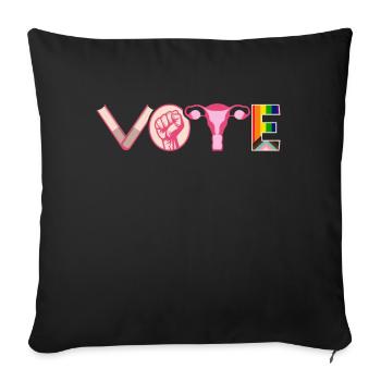 Voting Books Faustier Ovaries Lgtbq - Sofa pillow with filling 45cm x 45cm - black - Front