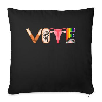 Voting Books Faustier Ovaries Lgtbq - Sofa pillow with filling 45cm x 45cm - black - Front