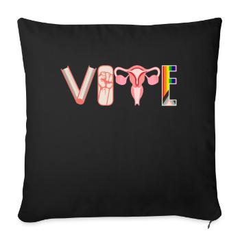 Voting Books Faustier Ovaries Lgtbq - Sofa pillow with filling 45cm x 45cm - black - Front