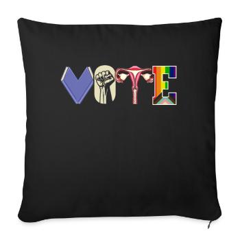 Voting Books Faustier Ovaries Lgtbq - Sofa pillow with filling 45cm x 45cm - black - Front