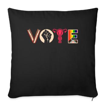 Voting Books Faustier Ovaries Lgtbq - Sofa pillow with filling 45cm x 45cm - black - Front