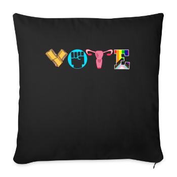 Voting Books Faustier Ovaries Lgtbq - Sofa pillow with filling 45cm x 45cm - black - Front