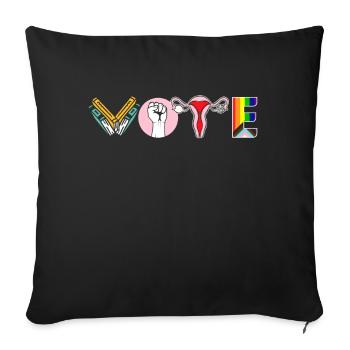 Voting Books Faustier Ovaries Lgtbq - Sofa pillow with filling 45cm x 45cm - black - Front