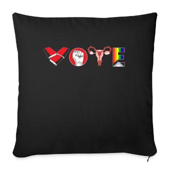 Voting Books Faustier Ovaries Lgtbq - Sofa pillow with filling 45cm x 45cm - black - Front