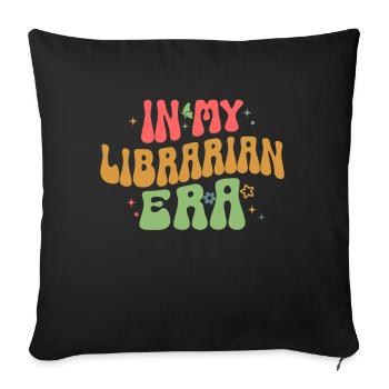 Groovy Reading Librarian Funny Library - Sofa pillow with filling 45cm x 45cm - black - Front