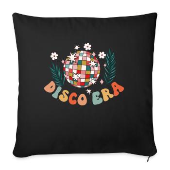 Disco Groovy Hippie des années 70 des années 80 Vintage Seventies - Coussin et housse de 45 x 45 cm - noir - Devant