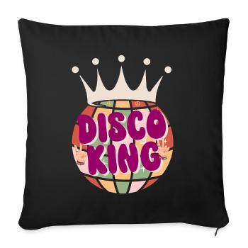 Disco Groovy Hippie des années 70 des années 80 Vintage Seventies - Coussin et housse de 45 x 45 cm - noir - Devant