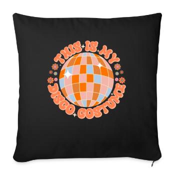 Disco Groovy Hippie des années 70 des années 80 Vintage Seventies - Coussin et housse de 45 x 45 cm - noir - Devant