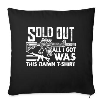 AR 15 AR 15 Sold Out - Sofa pillow with filling 45cm x 45cm - black - Front