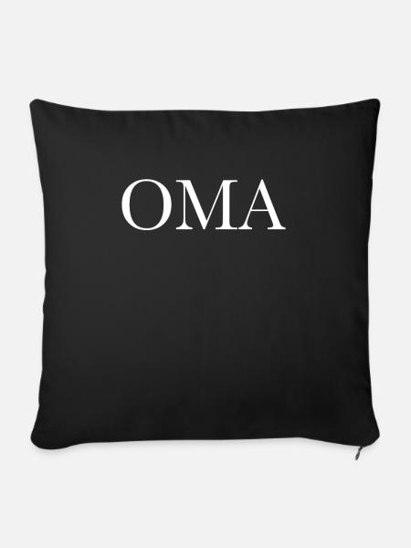 Oma - Sofakissen mit Füllung 45 x 45 cm - Schwarz