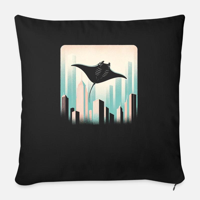 Mantarochen - Sofakissen mit Füllung 45 x 45 cm - Schwarz