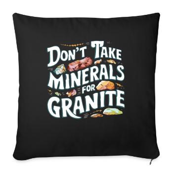 Geology Stone Hunt Agate Hunter Stone Collecting - Sofa pillow with filling 45cm x 45cm - black - Front