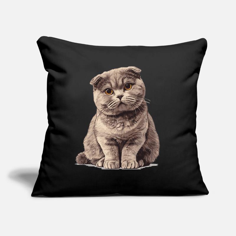 Scottish Fold Kätzchen Scottish Fold Katze Sofakissen mit Füllung 45 x 45 cm