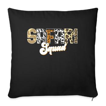 African Safari Zoo Safari Animal Pattern Print - Sofa pillow with filling 45cm x 45cm - black - Front